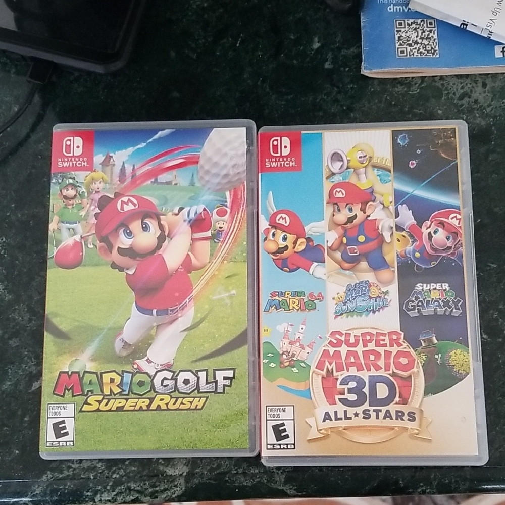 Video Games Mario Golf and Super Mario 3D World "Sold together"